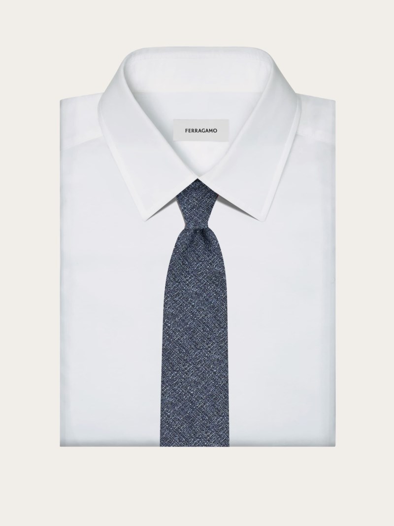 Ferragamo | Men's Jacquard Tie - Blue