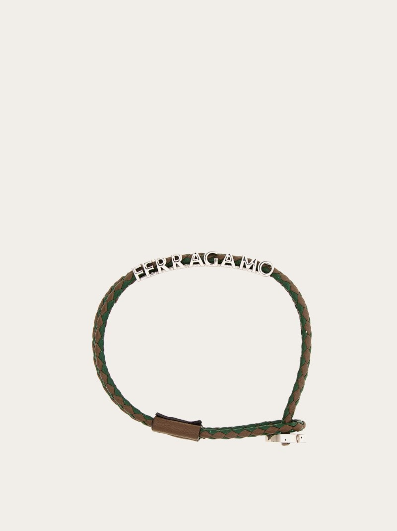 Ferragamo | Men's Bracelet - Mis 19 - Green/Clay