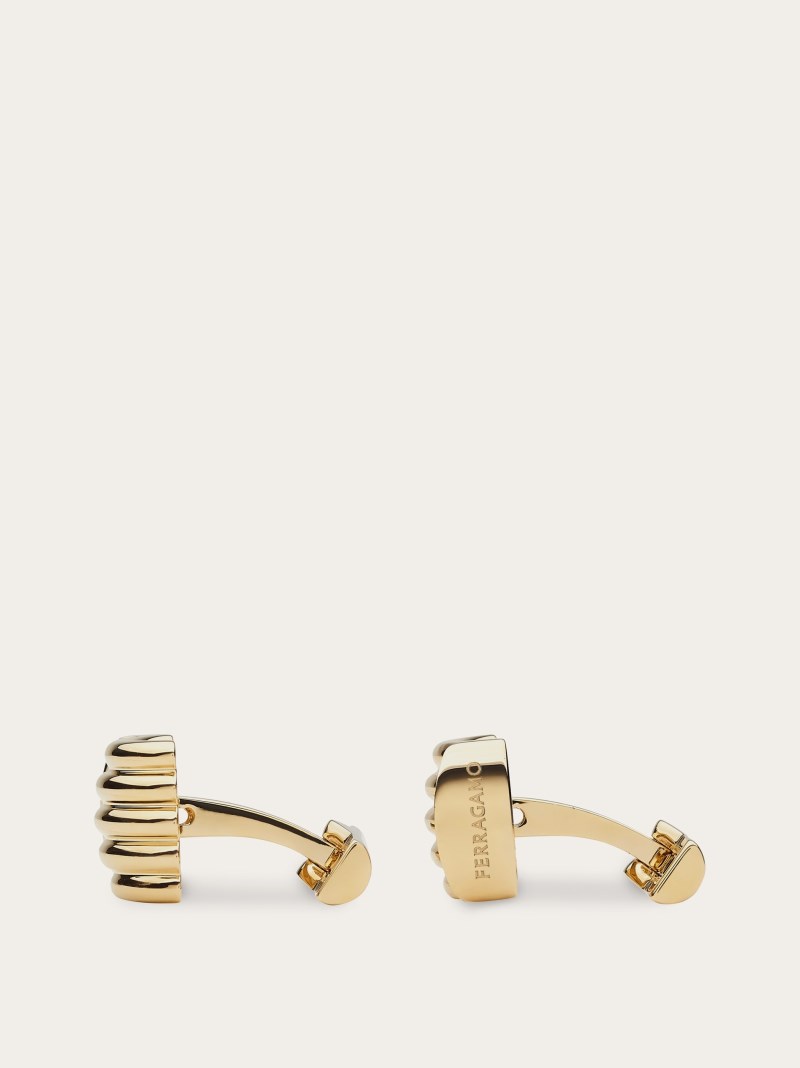 Ferragamo | Men's Cufflinks - Light Gold