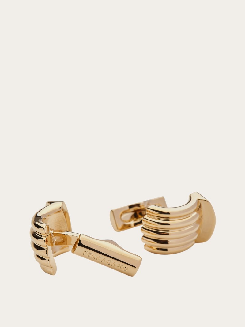 Ferragamo | Men's Cufflinks - Light Gold