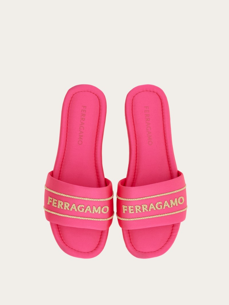 Ferragamo | Women's Slide With Logo - Fuchsia