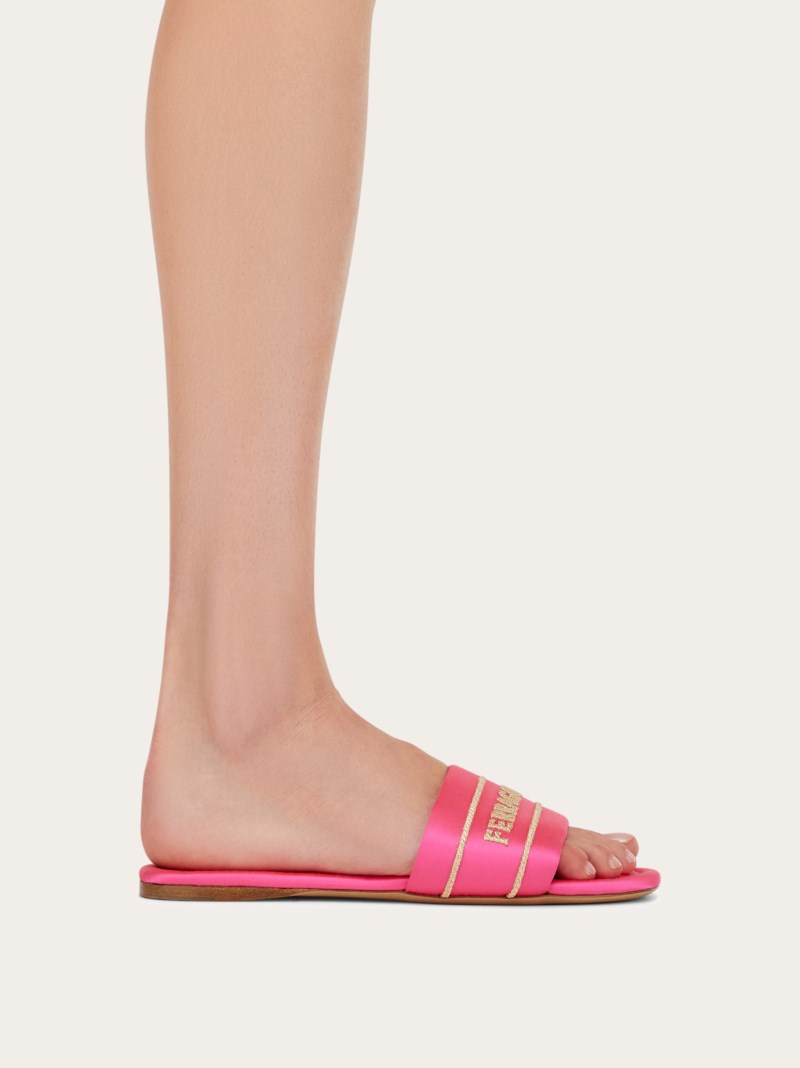 Ferragamo | Women's Slide With Logo - Fuchsia