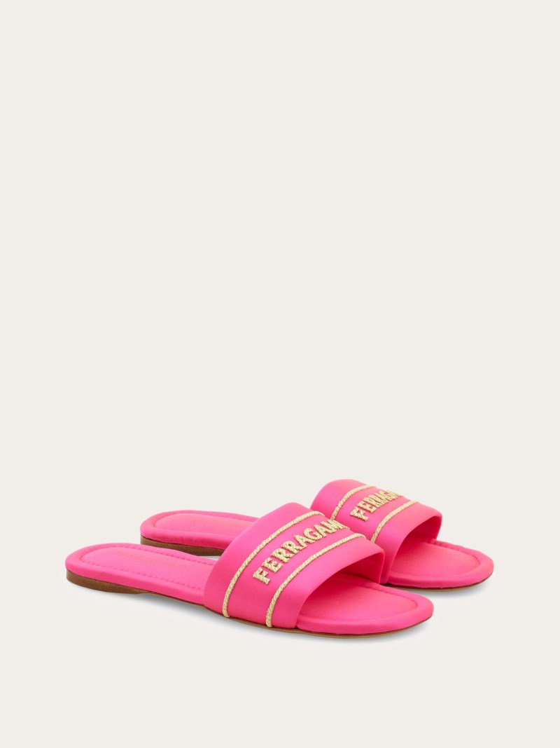 Ferragamo | Women's Slide With Logo - Fuchsia