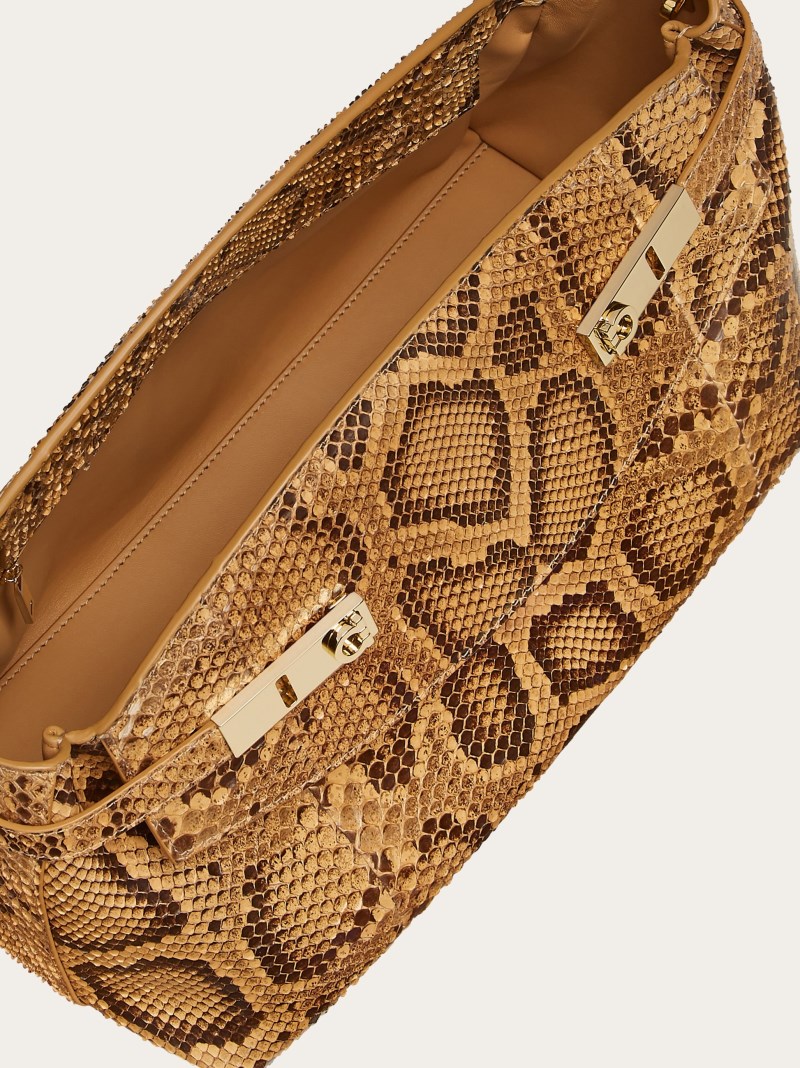 Ferragamo | Women's Hug Soft Crossbody Bag - Light Caramel