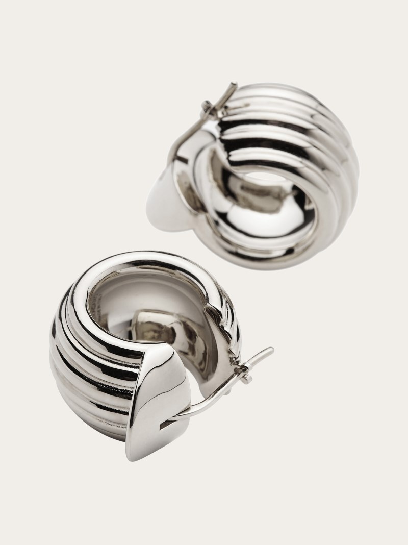 Ferragamo | Women's Gancini Earrings - Palladium