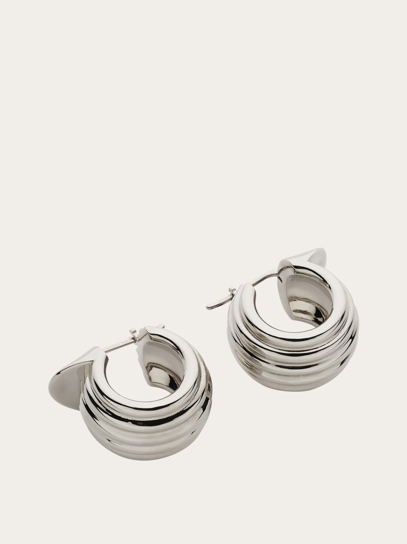 Ferragamo | Women's Gancini Earrings - Palladium