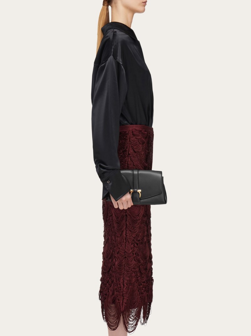 Ferragamo | Women's Front Flap Crossbody Bag - Black