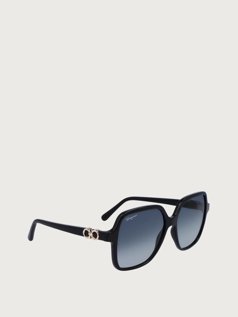 Ferragamo | Women's Sunglasses - Black/Gradient Blue