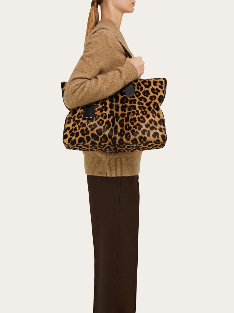 Ferragamo | Women's Tote Bag - Leopard Print