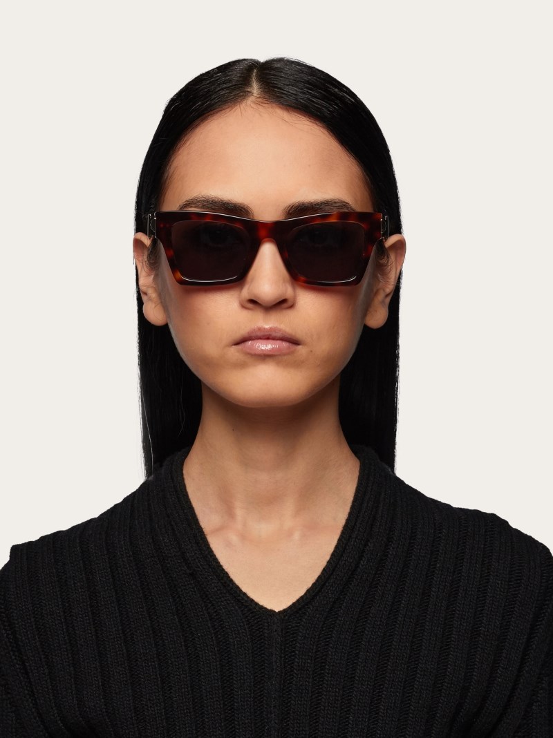 Ferragamo | Women's Sunglasses - Tortoise/Grey