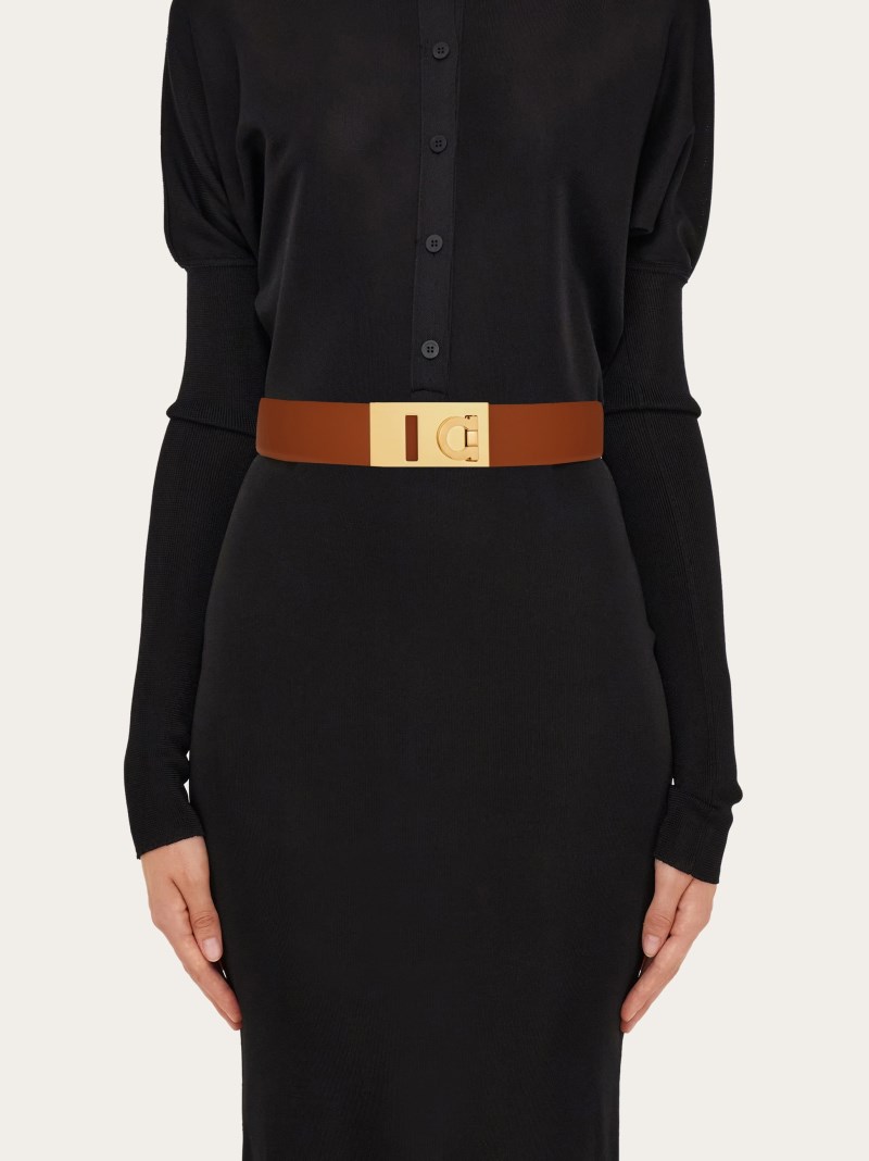 Ferragamo | Women's Adjustable Hug Belt - Cognac