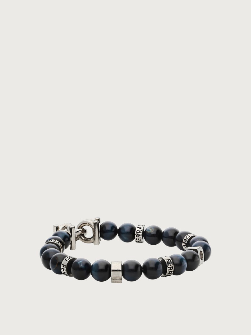 Ferragamo | Men's Elasticated Bracelet With Gancini - Multicolor (Size 17)