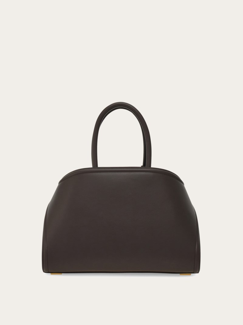 Ferragamo | Women's Hug Monogram Handbag - Espresso