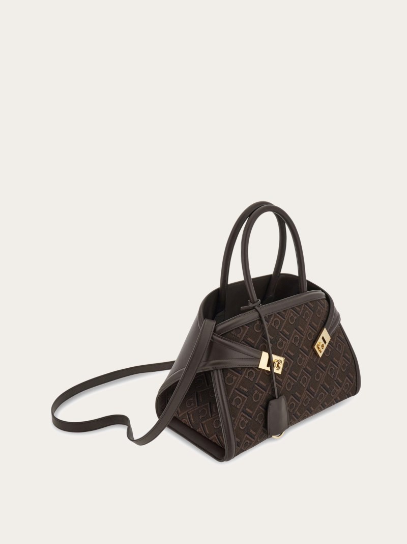 Ferragamo | Women's Hug Monogram Handbag - Espresso