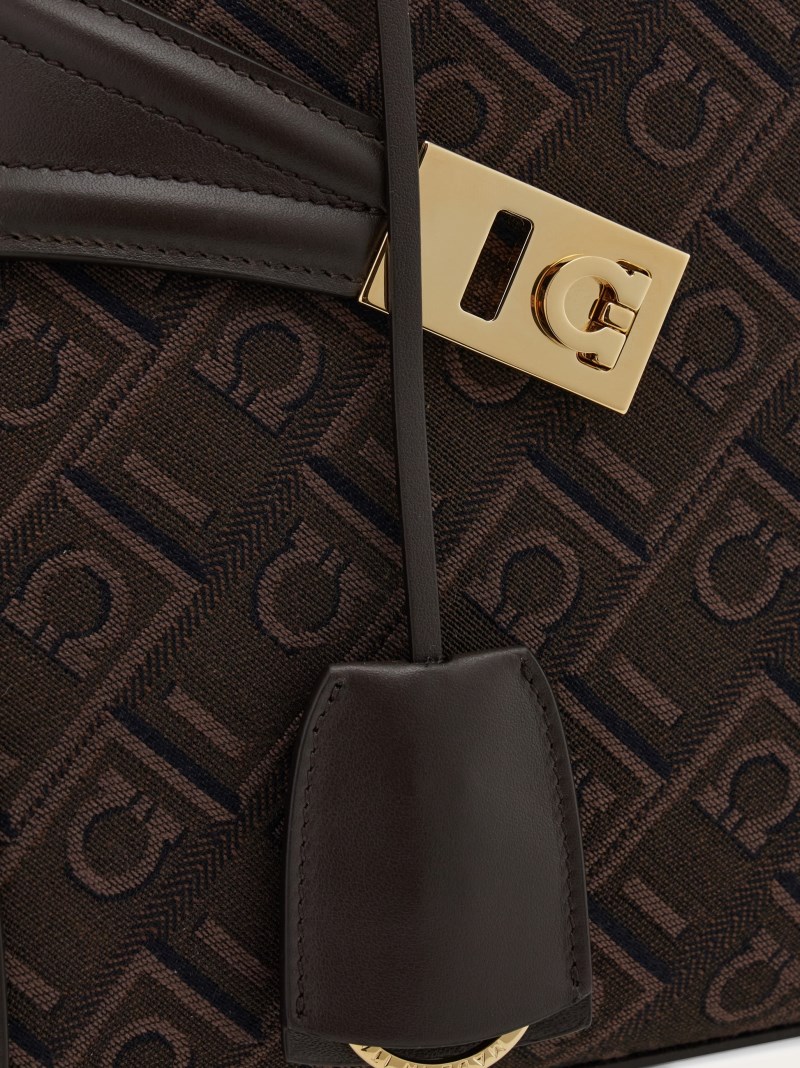 Ferragamo | Women's Hug Monogram Handbag - Espresso