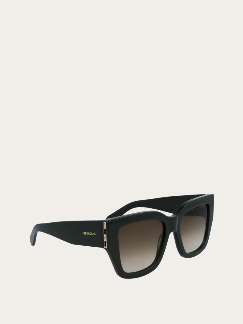 Ferragamo | Women's Sunglasses - Dark Green