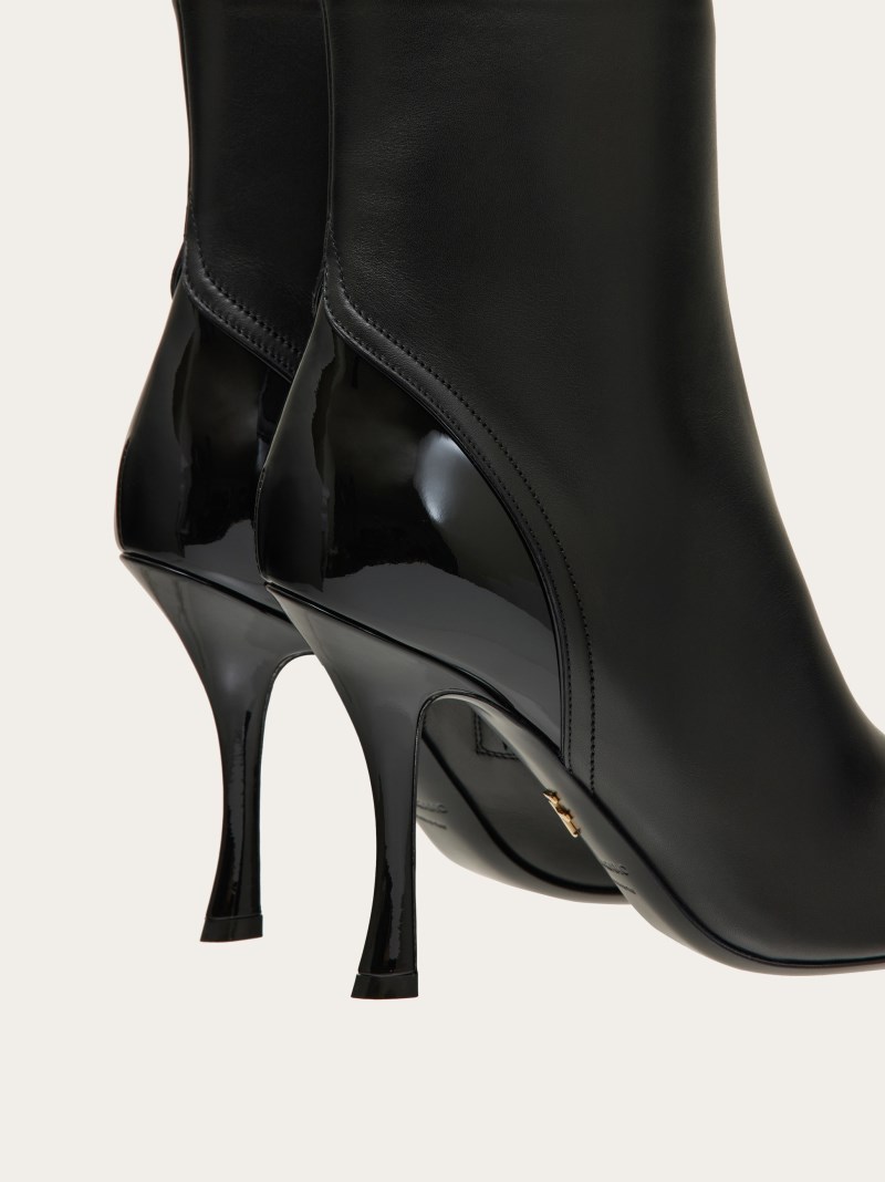 Ferragamo | Women's Ankle Boot With Inlays - Black