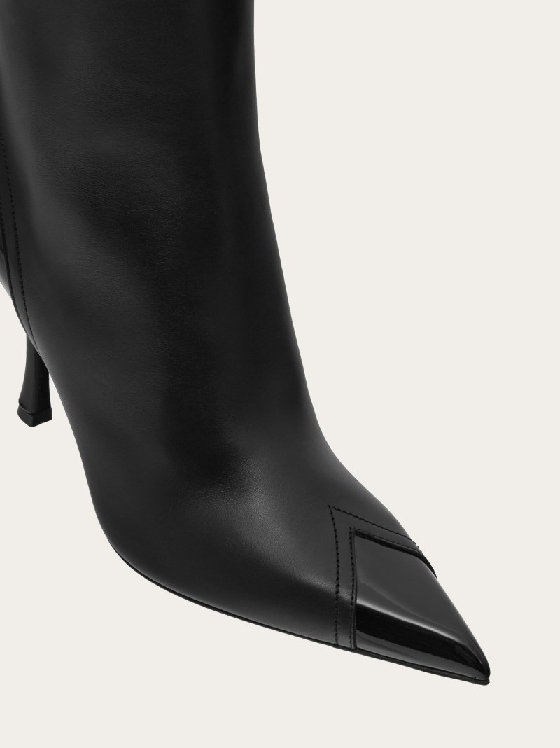 Ferragamo | Women's Ankle Boot With Inlays - Black