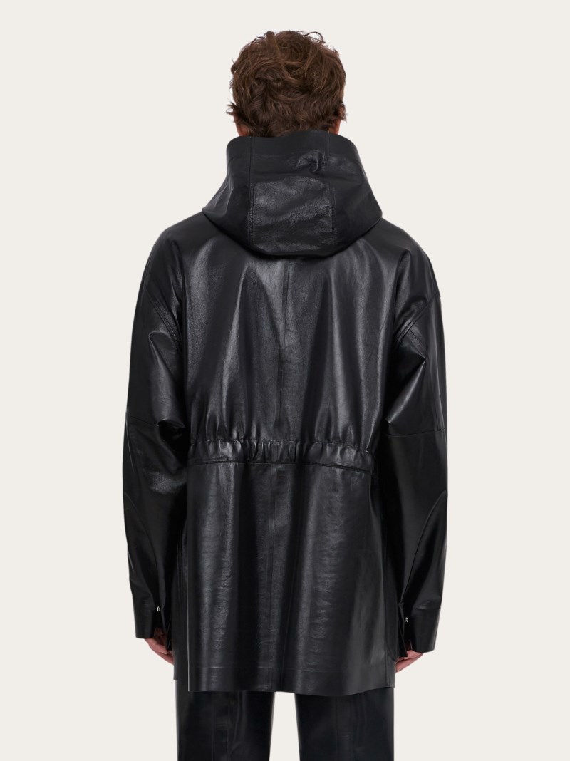 Ferragamo | Men's Nappa Parka - Black