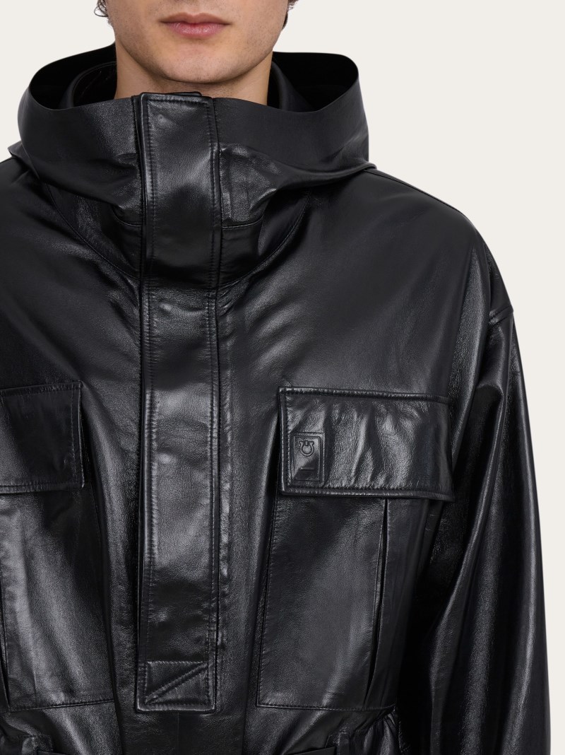 Ferragamo | Men's Nappa Parka - Black
