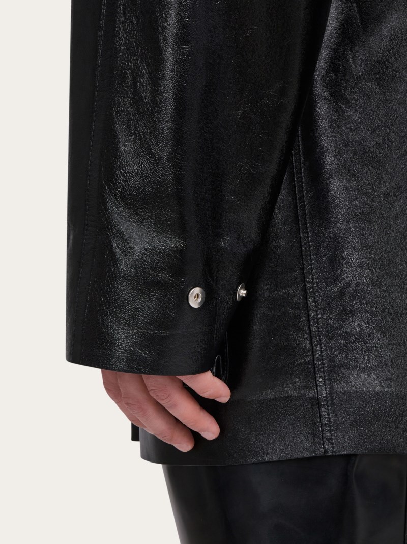 Ferragamo | Men's Nappa Parka - Black