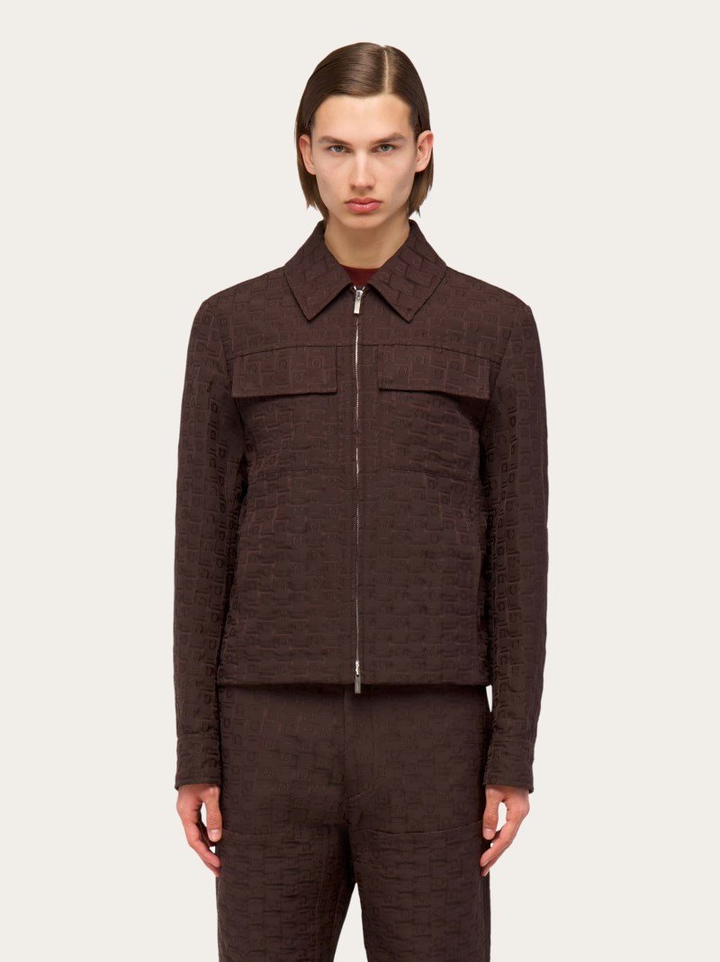 Ferragamo | Men's Monogram Blouson - Espresso