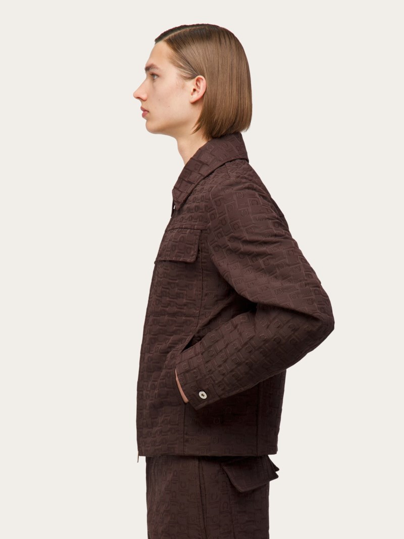 Ferragamo | Men's Monogram Blouson - Espresso