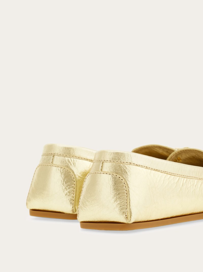 Ferragamo | Women's Crystal Embellished Driver Loafer - Platinum