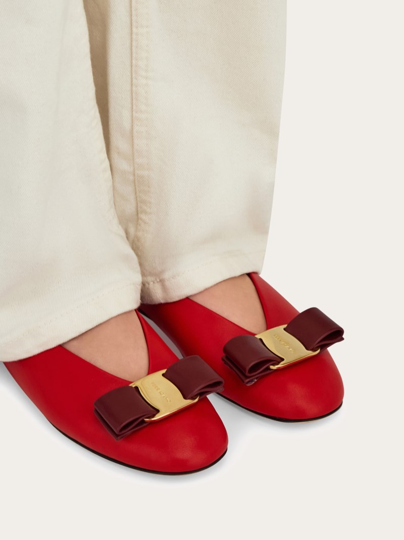 Ferragamo | Women's Vara Bow Ballet Flat - Flame Red