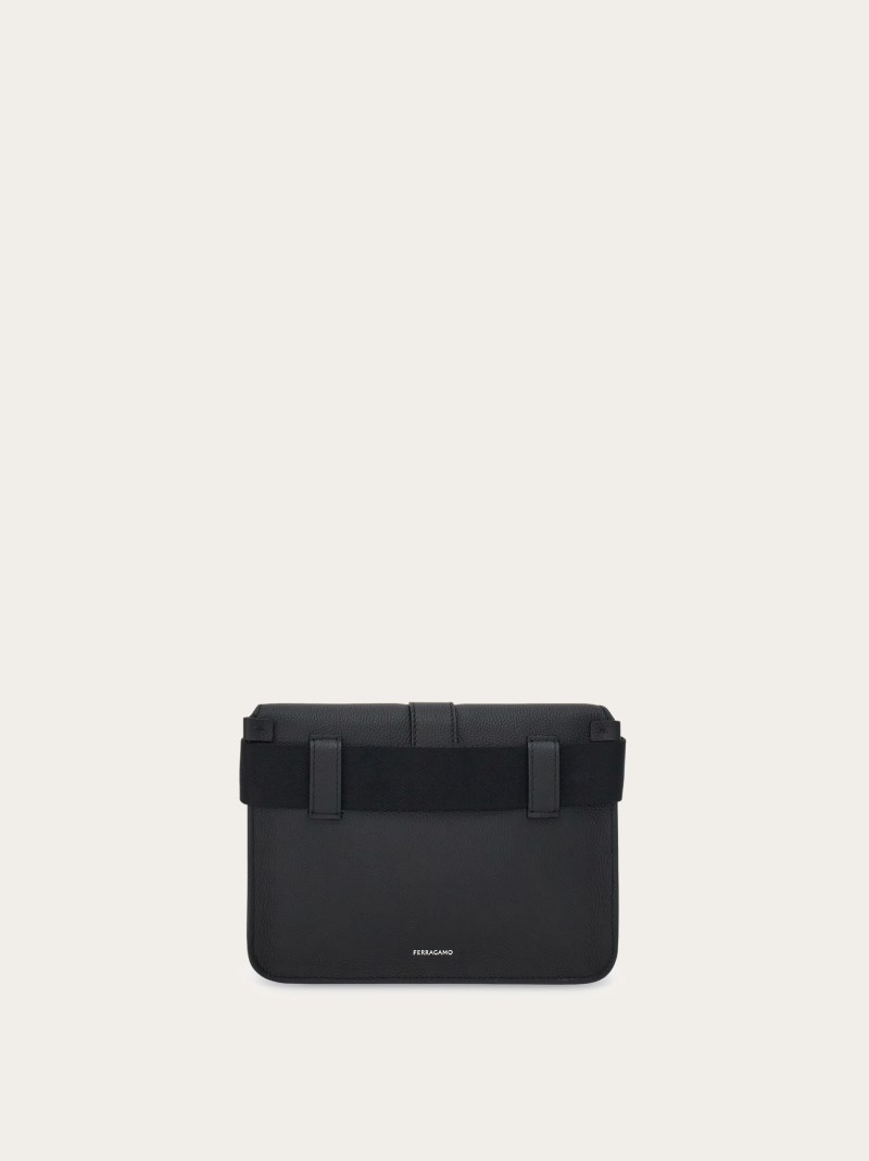 Ferragamo | Men's Belt Bag With Gancini Buckles - Black