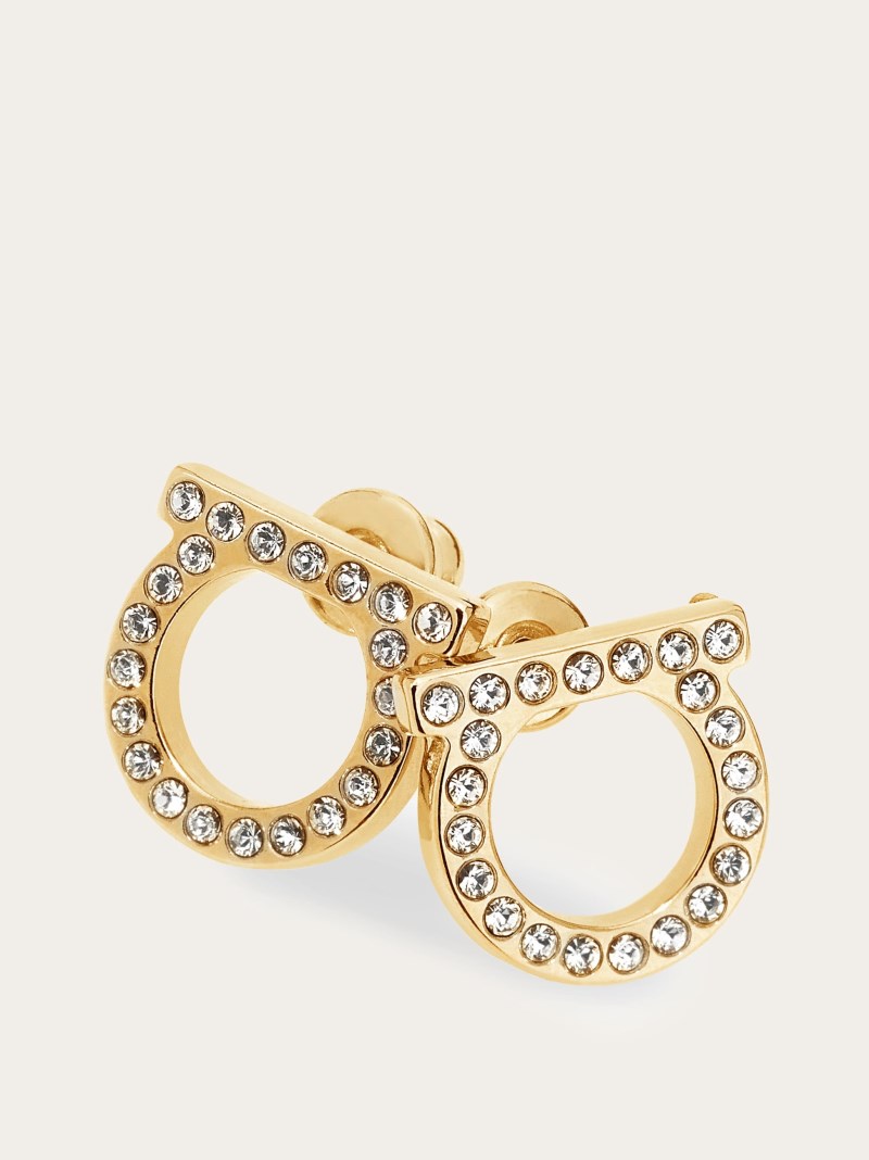 Ferragamo | Women's Gancini Crystals Earrings - Gold (L)