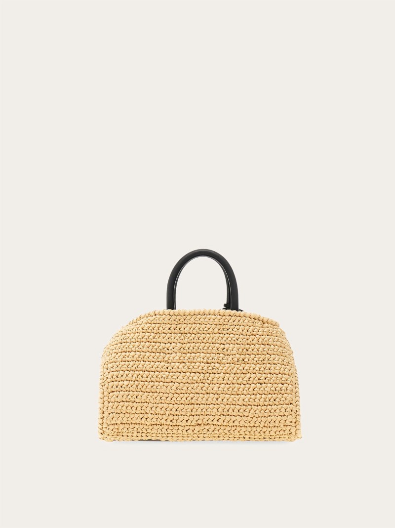 Ferragamo | Women's Hug Handbag - Natural/Black