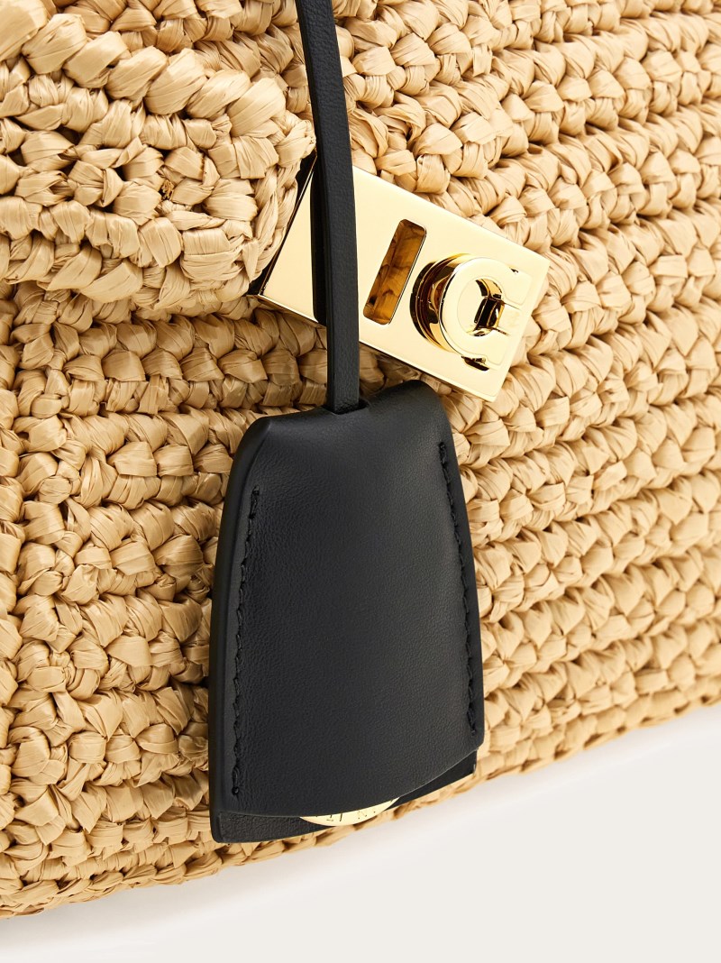 Ferragamo | Women's Hug Handbag - Natural/Black