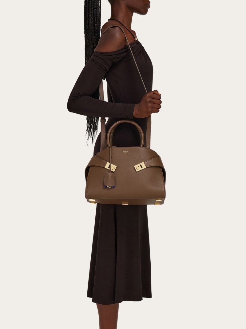 Ferragamo | Women's Hug Bicolor Handbag - Clay/Lapis