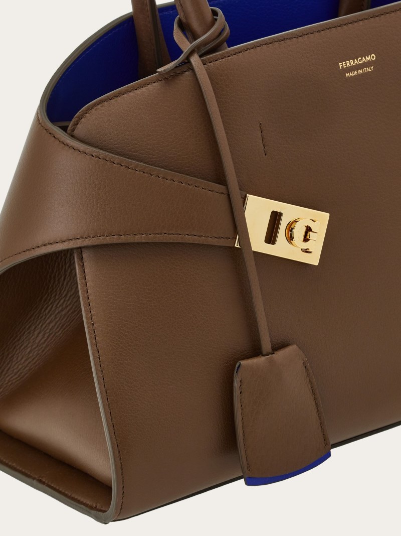 Ferragamo | Women's Hug Bicolor Handbag - Clay/Lapis