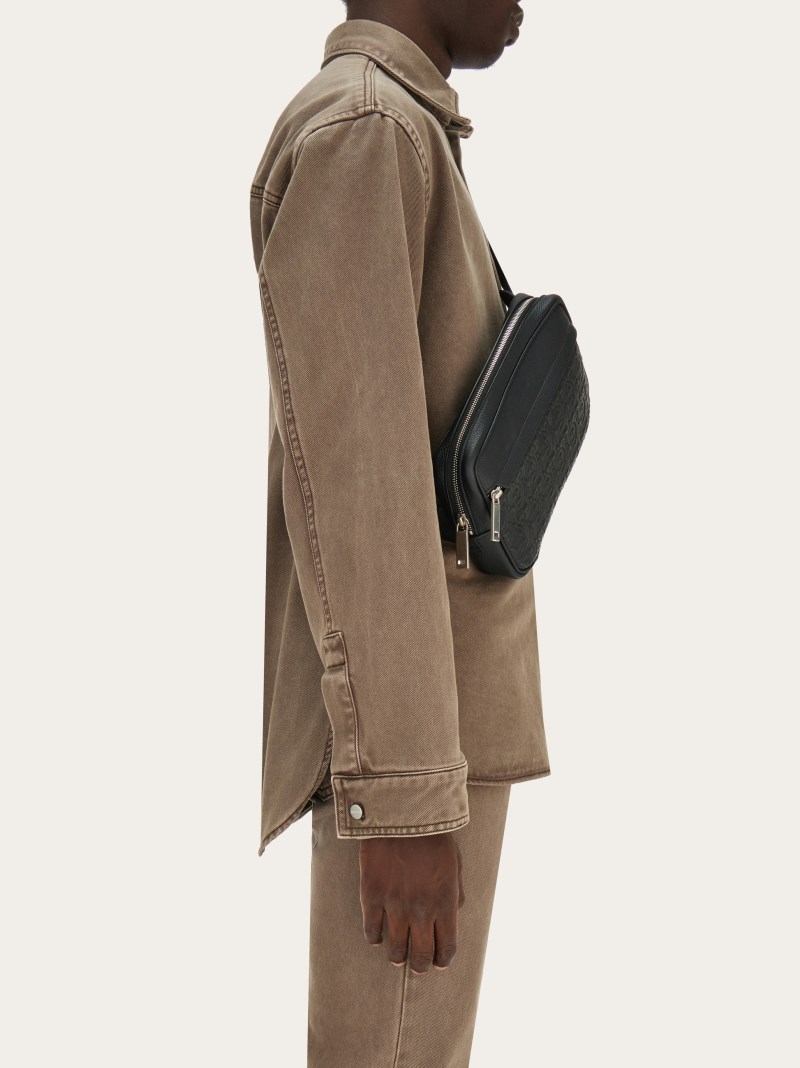 Ferragamo | Men's Gancini Belt Bag - Black