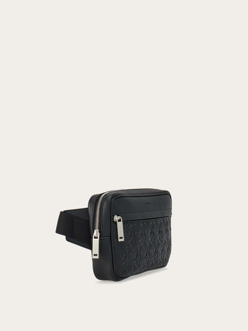 Ferragamo | Men's Gancini Belt Bag - Black