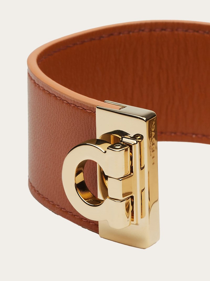 Ferragamo | Women's Gancini Bracelet - Cognac (Size 17)