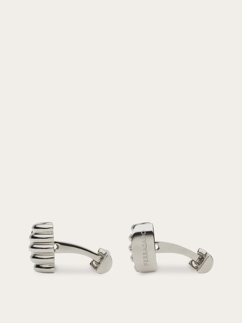 Ferragamo | Men's Cufflinks - Palladium
