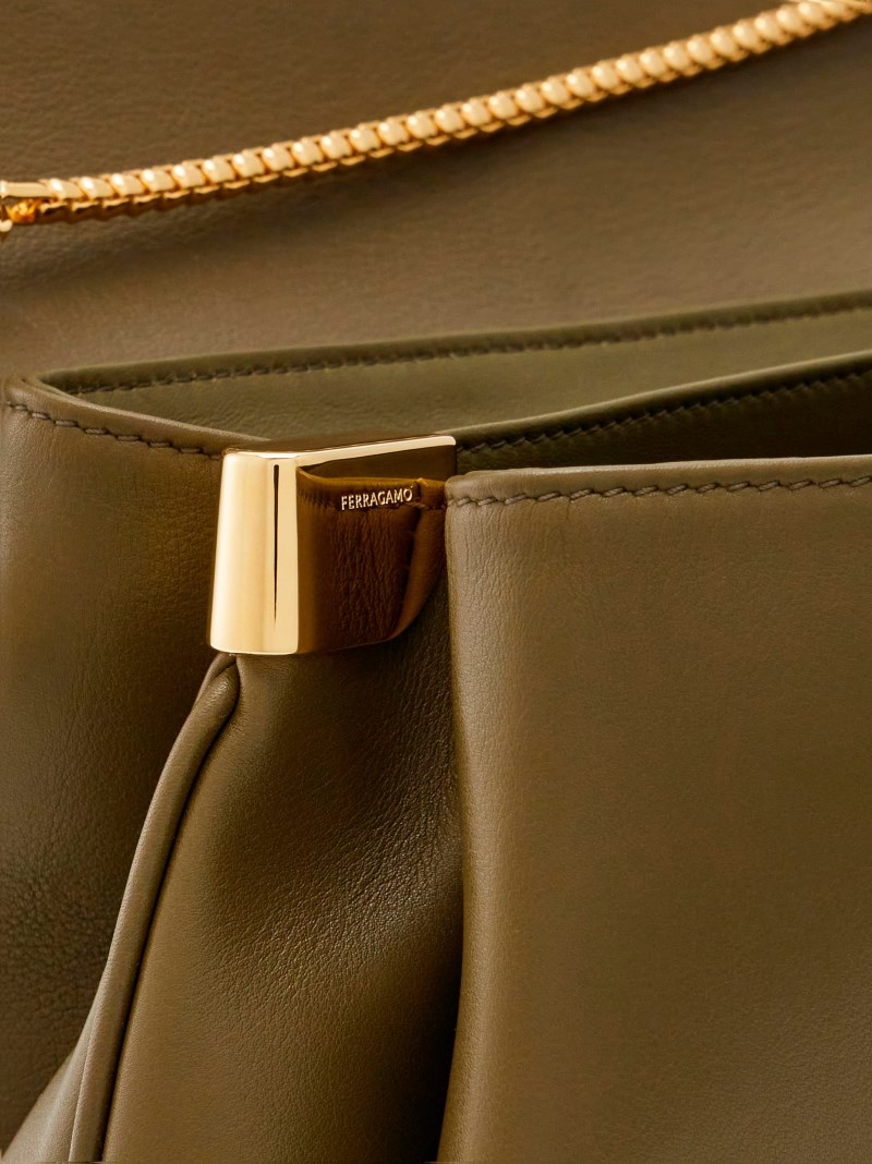 Ferragamo | Women's Front Flap Crossbody Bag - Olive Green