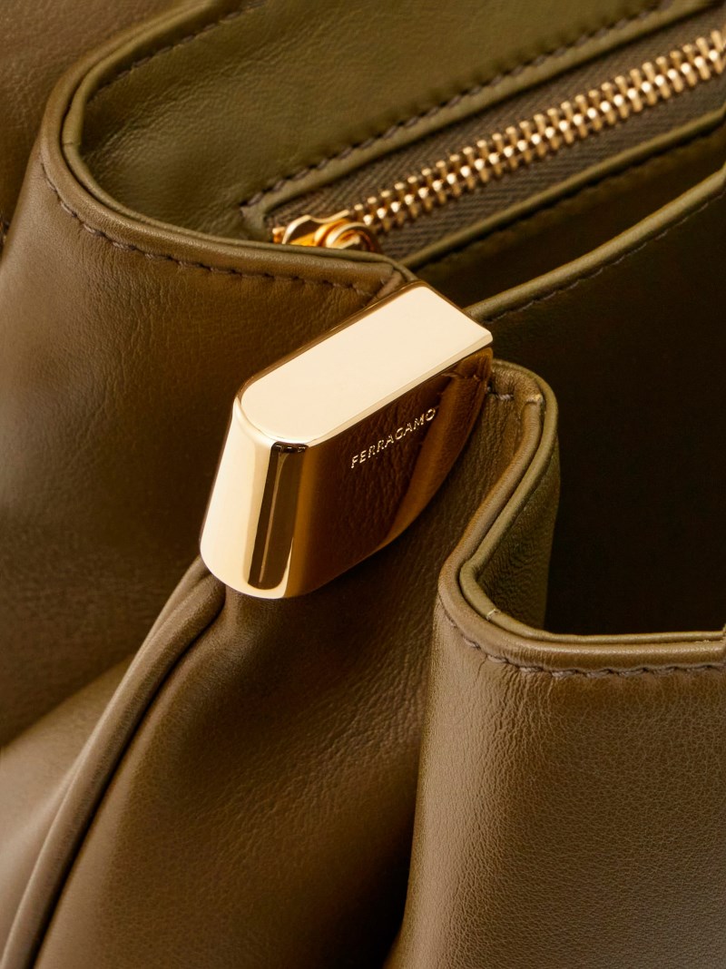 Ferragamo | Women's Front Flap Crossbody Bag - Olive Green