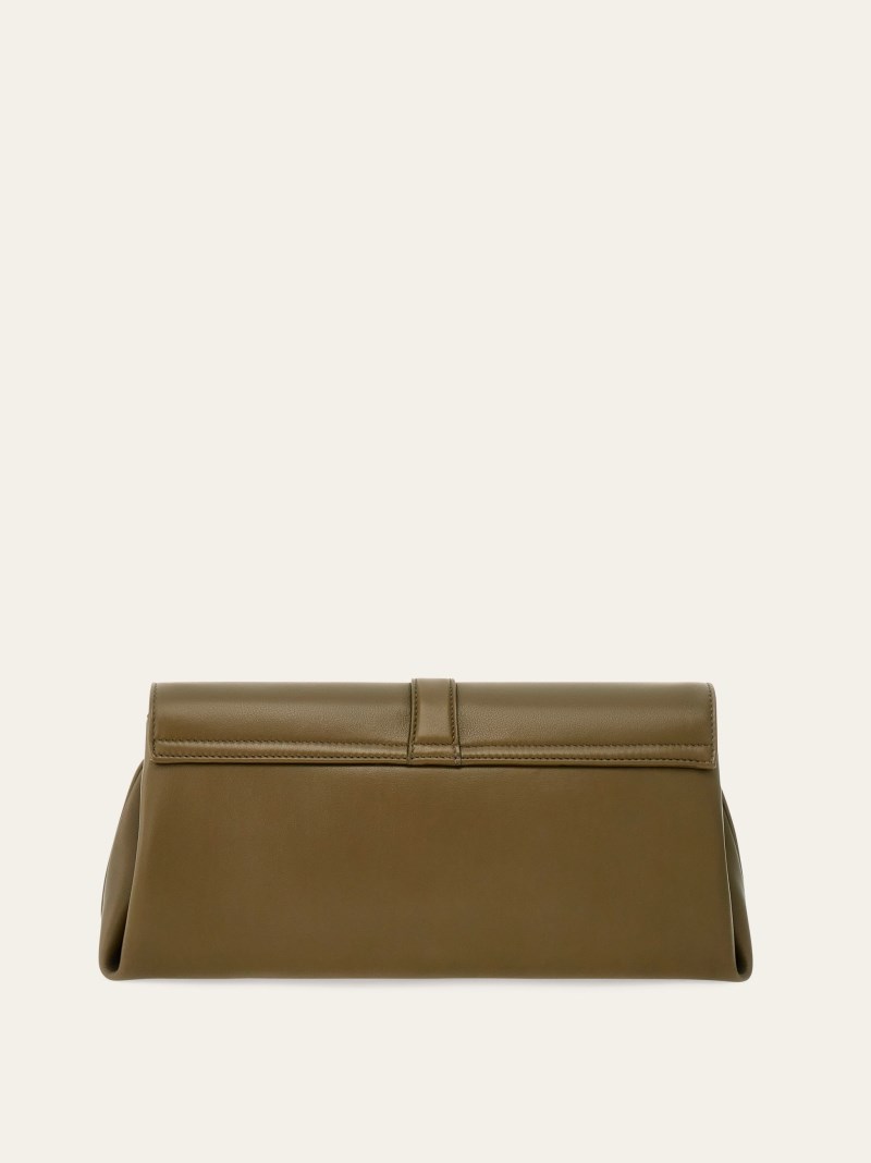 Ferragamo | Women's Front Flap Crossbody Bag - Olive Green