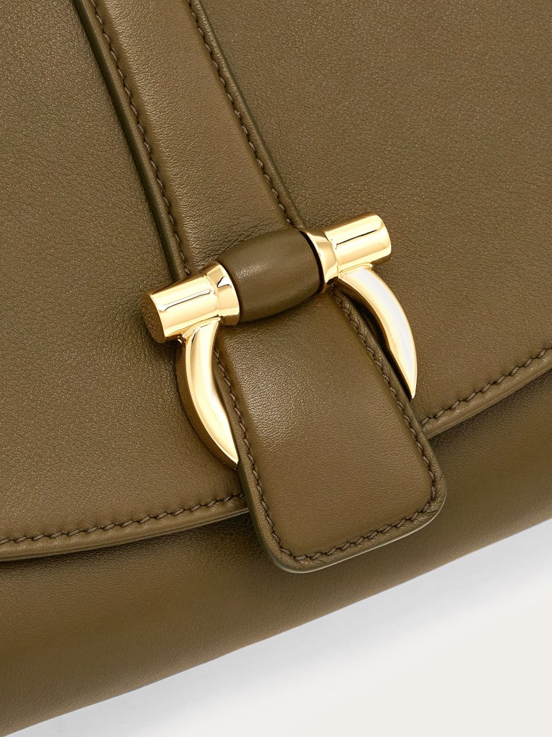 Ferragamo | Women's Front Flap Crossbody Bag - Olive Green