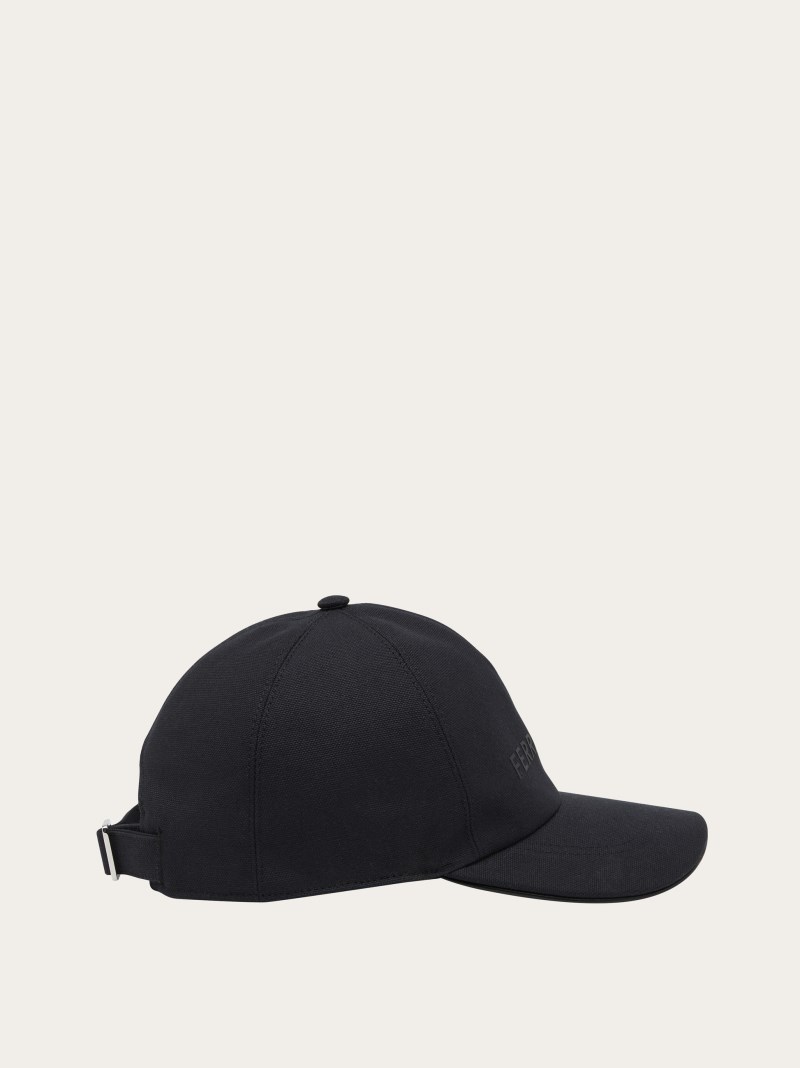 Ferragamo | Men's Baseball Cap With Signature - Black
