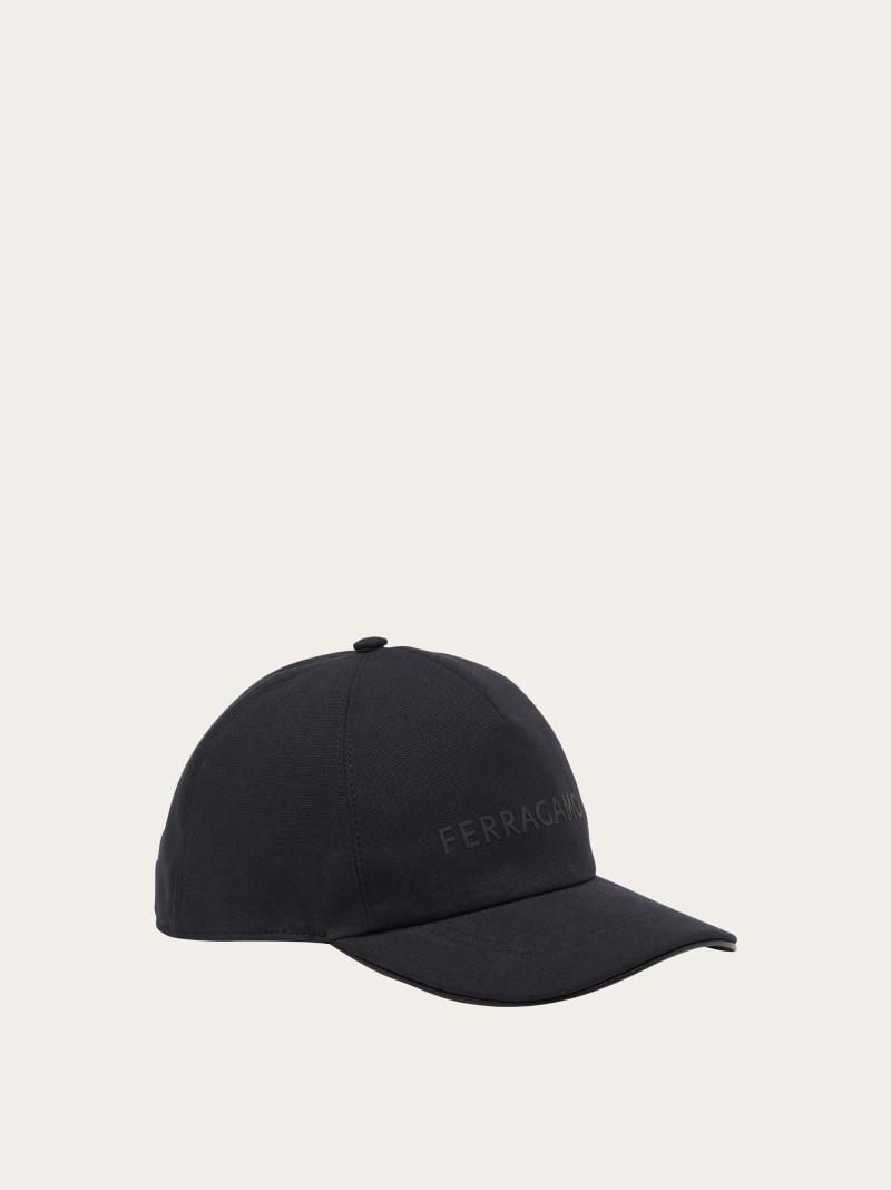 Ferragamo | Men's Baseball Cap With Signature - Black