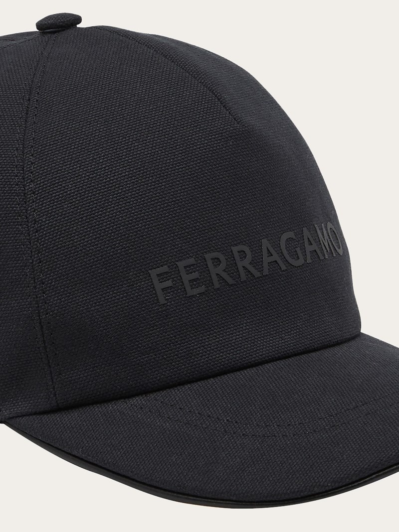 Ferragamo | Men's Baseball Cap With Signature - Black