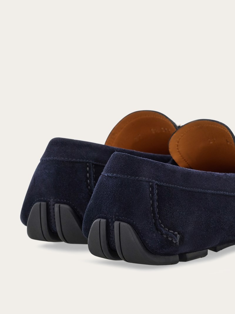 Ferragamo | Men's Driver With Gancini Ornament - Midnight Blue