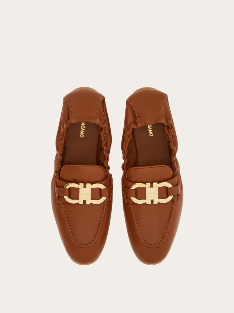 Ferragamo | Women's Elasticated Loafer - Natural
