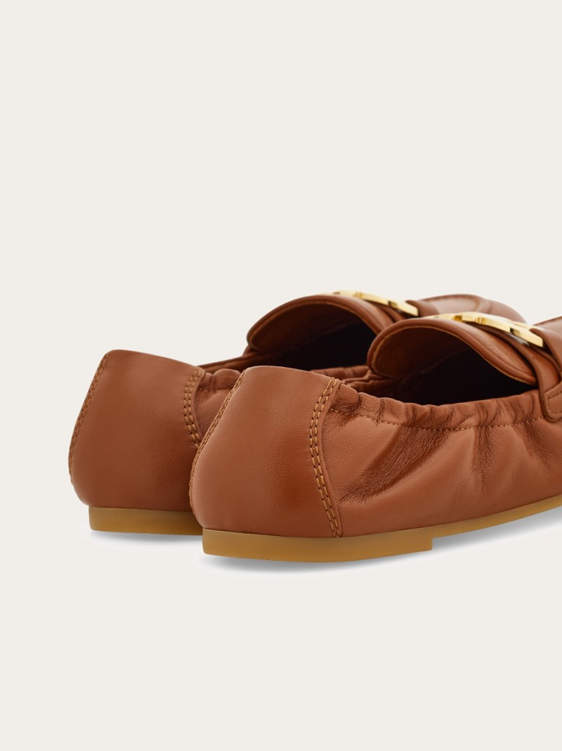 Ferragamo | Women's Elasticated Loafer - Natural