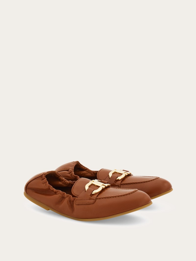 Ferragamo | Women's Elasticated Loafer - Natural